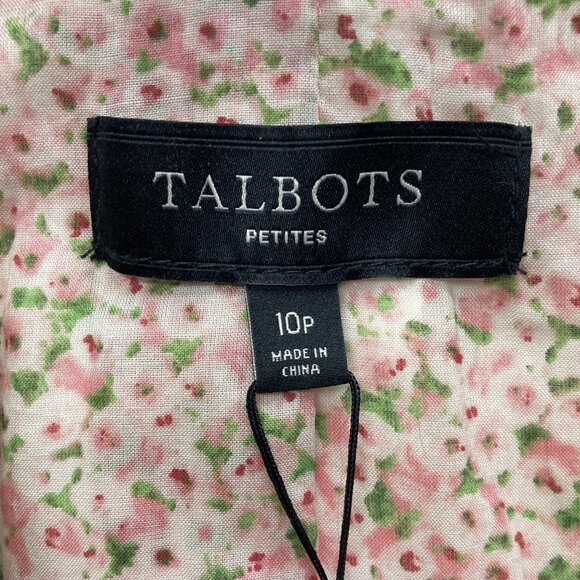 Talbots Kate Fit White Pique Blazer, Sz 10 Petite, Curvy Fit, Pockets Lined NEW - Picture 3 of 10